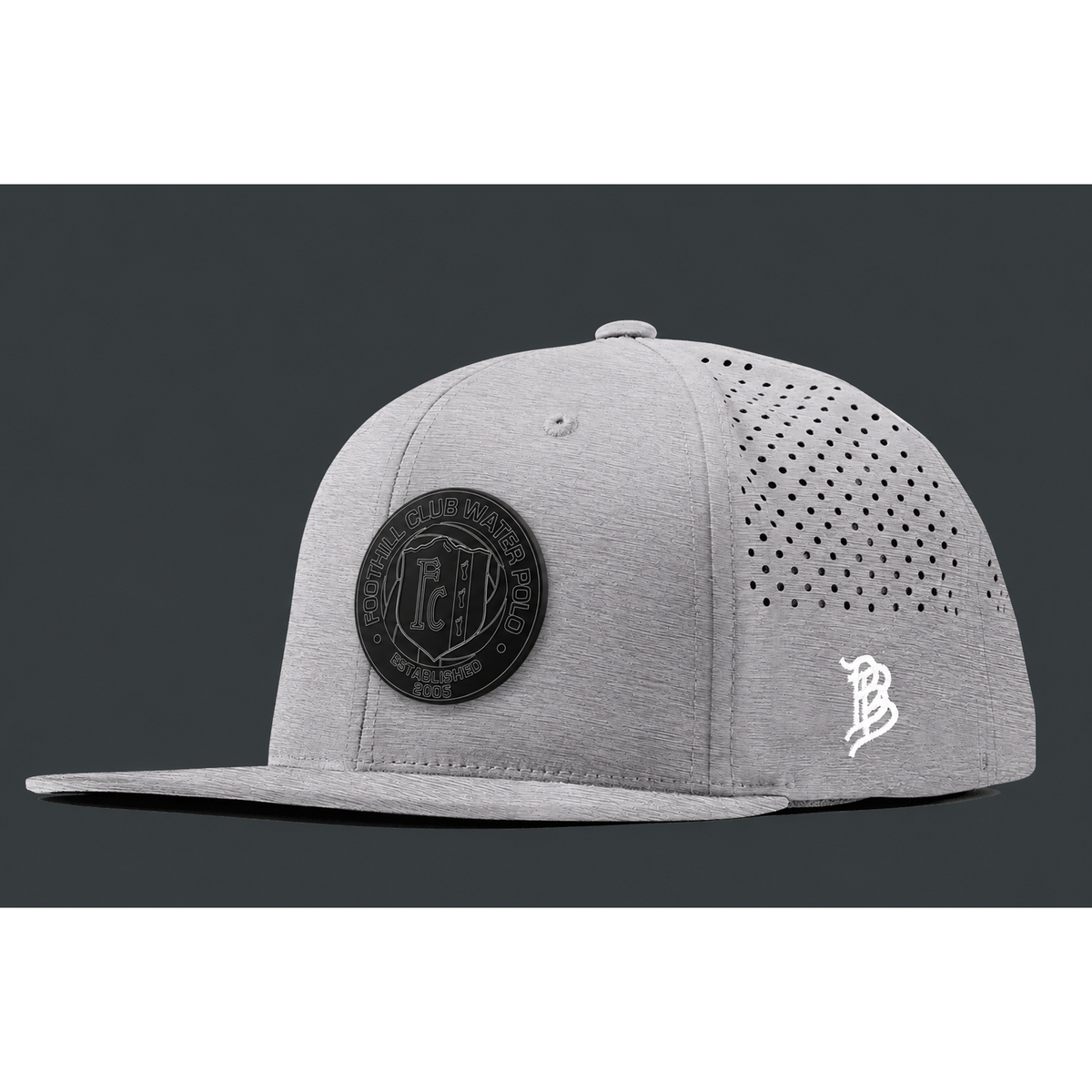 Foothill Blackout Crest Gray Flat Hat